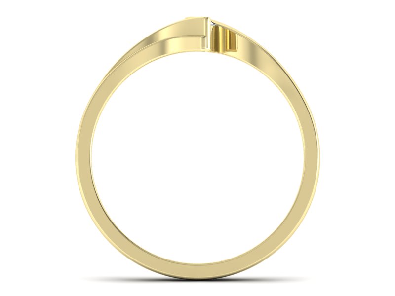 Złoty pierścionek z akwamarynem żółte złoto - p16146za — zdjęcie 2