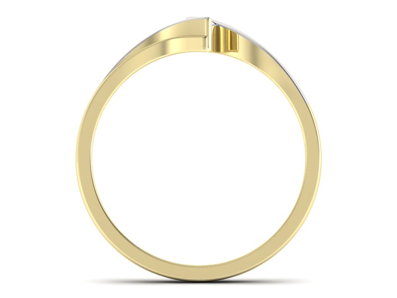 Złoty pierścionek z akwamarynem żółte złoto - p16146zba — zdjęcie 2