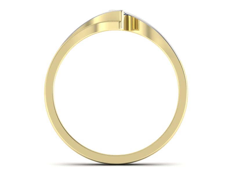 Złoty pierścionek z szafirem żółte złoto - p16146zbsz — zdjęcie 2
