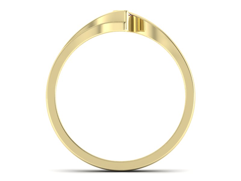 Złoty pierścionek z rubinem żółte złoto - p16146zr — zdjęcie 2