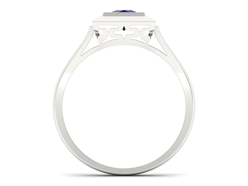 Złoty pierścionek ze spinelem białe złoto - p16147bsp — zdjęcie 2