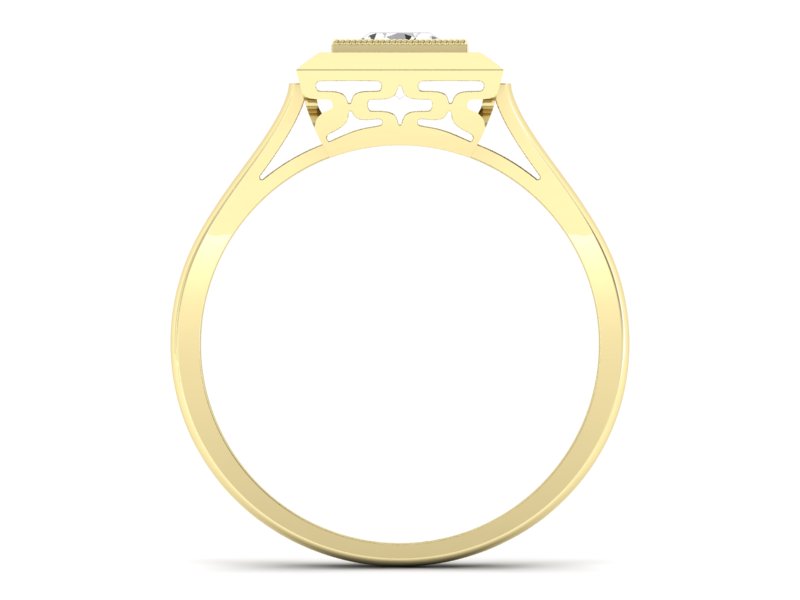 Złoty pierścionek z brylantem żółte złoto - p16147z_Vs1_D — zdjęcie 2