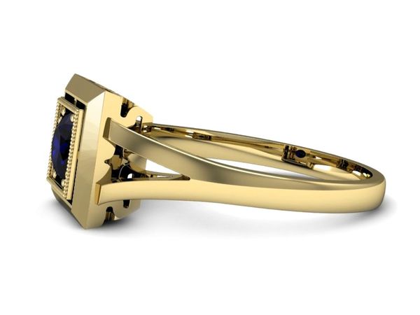 Złoty pierścionek ze spinelem żółte złoto 585 - p16147zsp