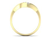 Złoty pierścionek z diamentami żółte złoto 585 - p16149z - 2