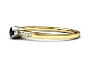Złoty Pierścionek szafir i diamenty złoto 585 - p16154zbsz - 2