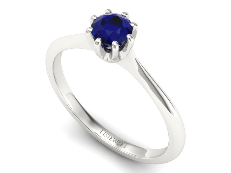 Złoty pierścionek ze spinelem białe złoto - p16157bsp — zdjęcie 3