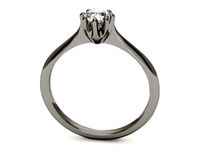 Czarne złoto Złoty Pierścionek z brylantami złoto próby 585 - p16157cz- 2