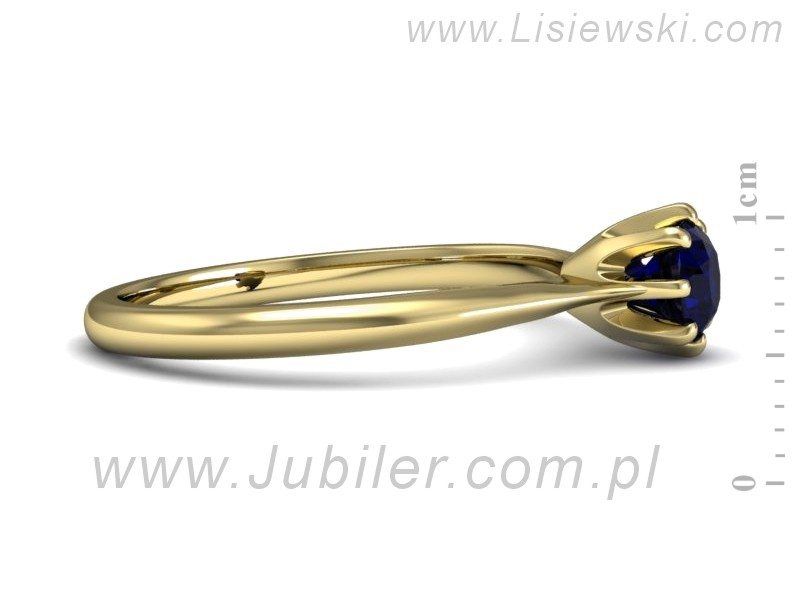 Złoty Pierścionek ze spinelem złoto próba 585 - p16157zsp - 2