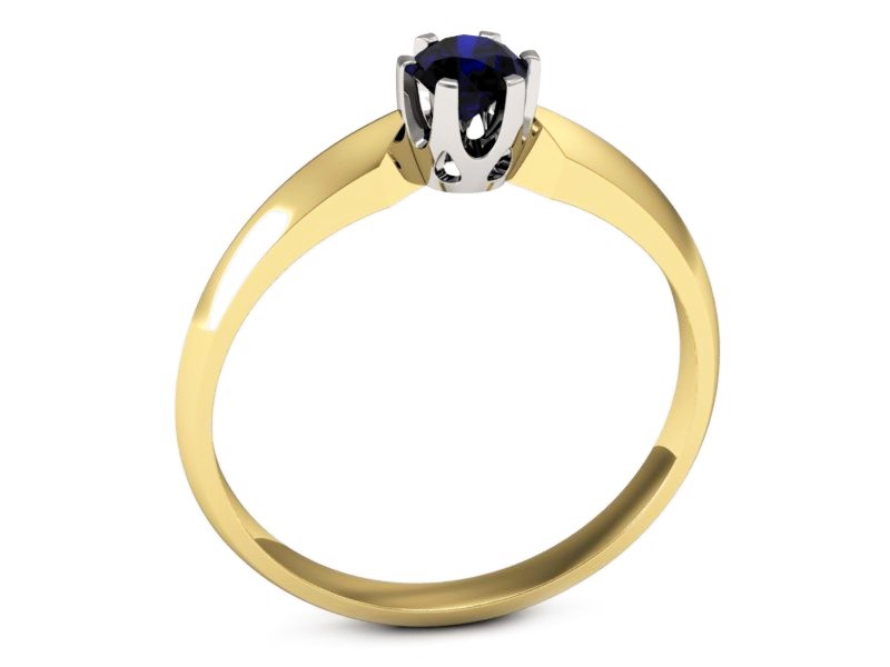 Pierścionek ze spinelem żółte i białe złoto - p16158zbsp — zdjęcie 3