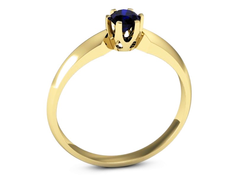 Złoty pierścionek ze spinelem - p16158zsp — zdjęcie 3