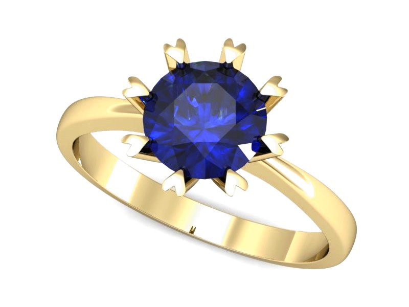 Złoty pierścionek z szafirem żółte złoto szafir - p16164zszc