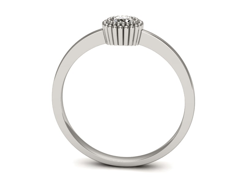 Pierścionek zaręczynowy z platyny z brylantem - p16166pt — zdjęcie 3