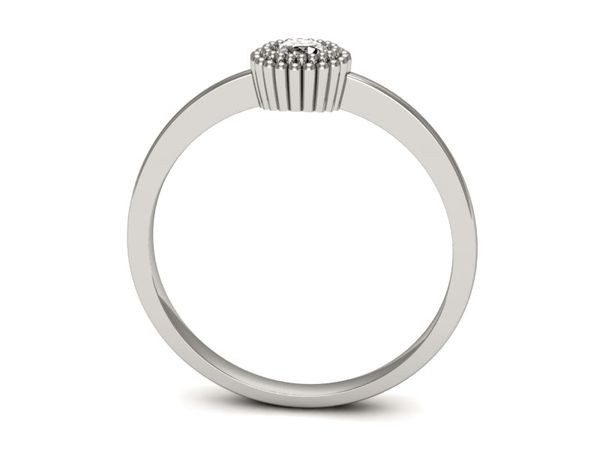 Pierścionek zaręczynowy z platyny z brylantem - p16166pt