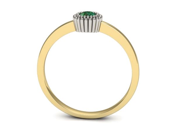Niesamowity Złoty pierścionek ze szmaragdem - p16166zbsm