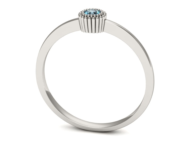 Czarujący złoty pierścionek z topazem - p16167ba — zdjęcie 3