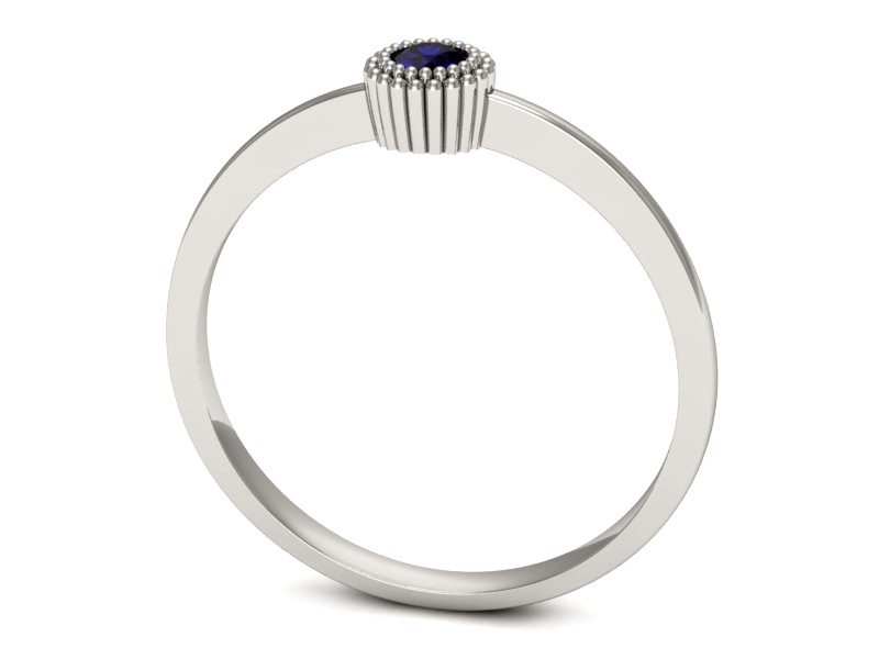 Złoty pierścionek białe złoto ze spinelem - p16167bsp — zdjęcie 3