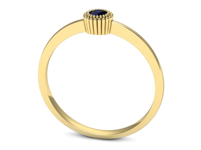 Złoty pierścionek zaręczynowy ze spinelem - p16167zsp — zdjęcie 3