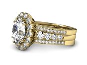 Złoty Pierścionek z diamentami żółte złoto 585 - p16169z - 2