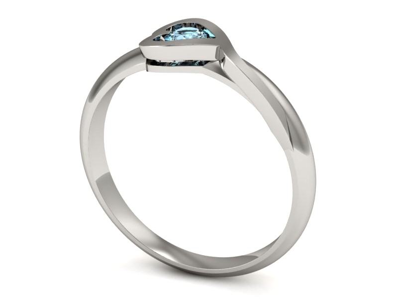 Złoty pierścionek z topazem białe złoto - p16178btp — zdjęcie 3