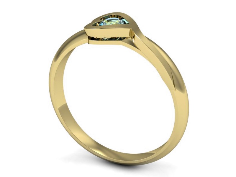 Złoty pierścionek z topazem żółte złoto - p16178ztp — zdjęcie 3