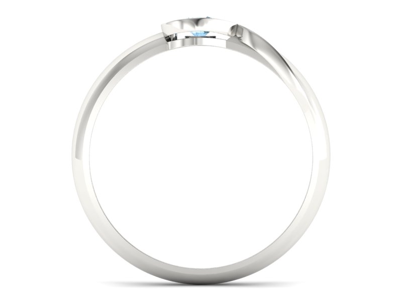 Złoty pierścionek z topazem białe złoto - p16179btp — zdjęcie 2