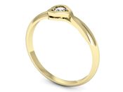Pierścionek zaręczynowy z brylantem żółte złoto - p16179z - 3