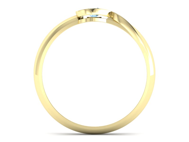 Złoty pierścionek z topazem żółte złoto - p16179ztp — zdjęcie 2