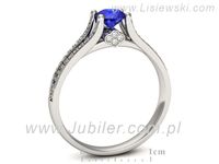 Pierścionek z szafirem białe złoto z brylantami gold 14k - p16180bszc- 3
