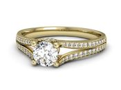 Pierścionek zaręczynowy z diamentami złoto 585 - p16180z - 3