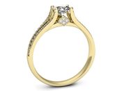 Pierścionek zaręczynowy z diamentami złoto 585 - p16180z - 2