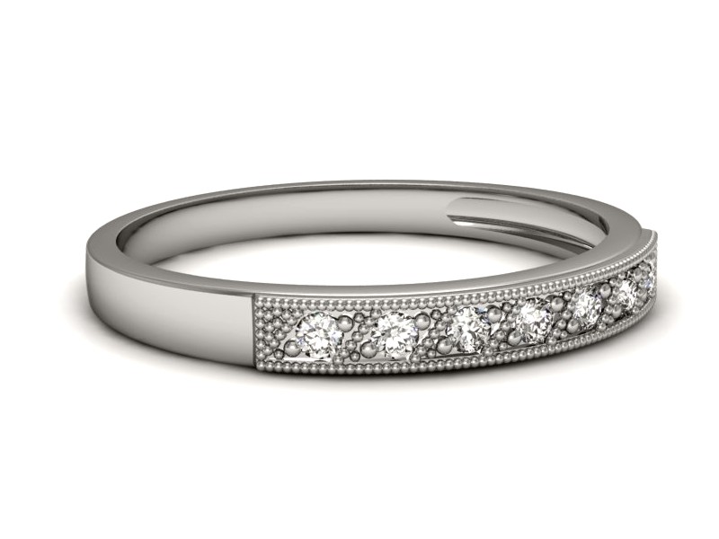 Złoty pierścionek z brylantami białe złoto - p16184b — zdjęcie 3