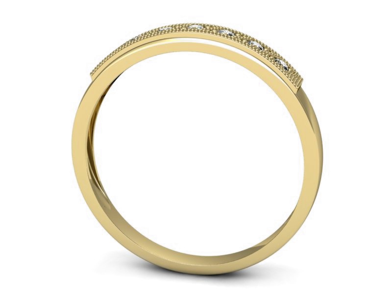 Złoty pierścionek z brylantami żółte złoto - p16184z — zdjęcie 2