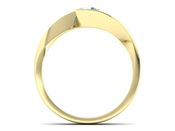 Złoty pierścionek z topazem złoto proba 585 - p16185za - 2