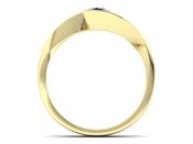 Złoty pierścionek z tanzanitem - p16185zt - 2