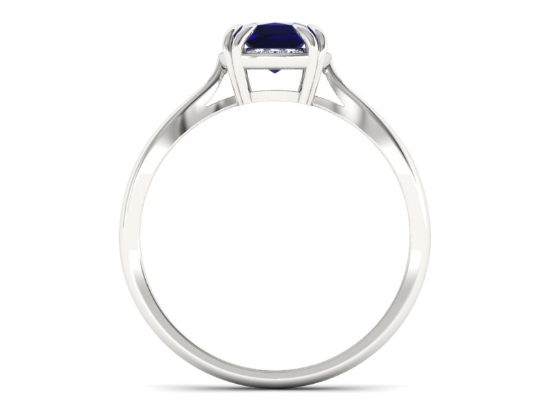 Złoty pierścionek ze spinelem i brylantami - p16187bsp — zdjęcie 2