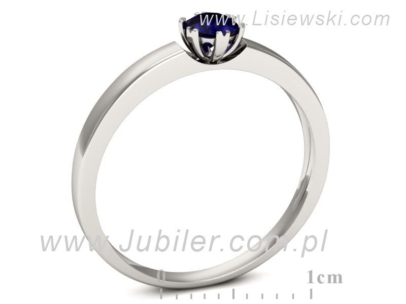 Złoty pierścionek ze spinelem białe złoto - p16190bsp — zdjęcie 3