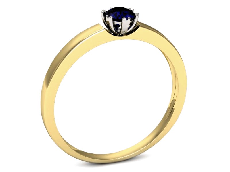 Pierścionek ze spinelem żółte białe złoto - p16190zbsp — zdjęcie 3