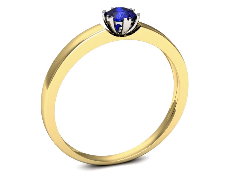 Pierścionek z szafirem żółte białe złoto - p16190zbszc — zdjęcie 3