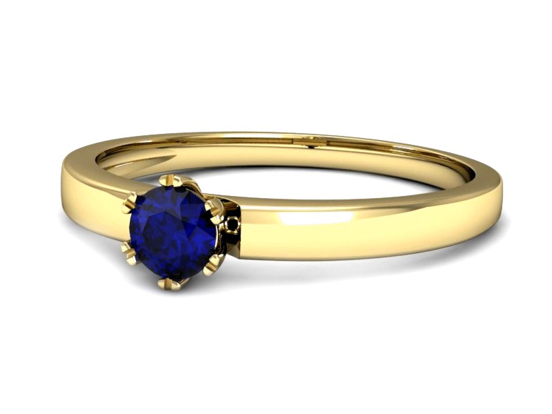 Złoty pierścionek ze spinelem - p16190zsp — zdjęcie 2