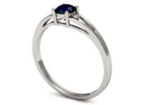 Pierścionek z szafirem białe złoto z brylantami gold 14k - p16193bsz- 3