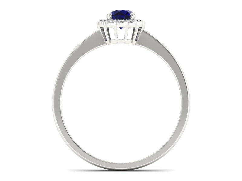 Pierścionek zaręczynowy ze spinelem i brylantami - p16197bsp — zdjęcie 2