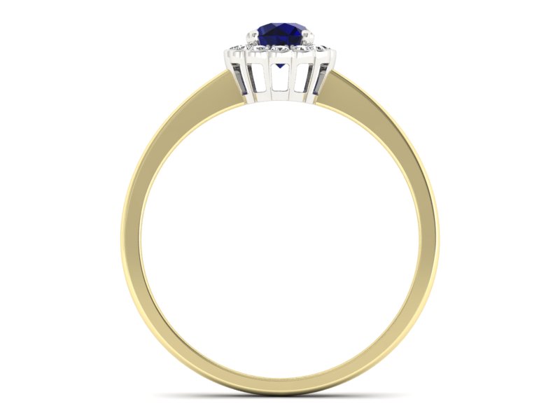 Pierścionek ze spinelem i brylantami - p16197zbsp — zdjęcie 2