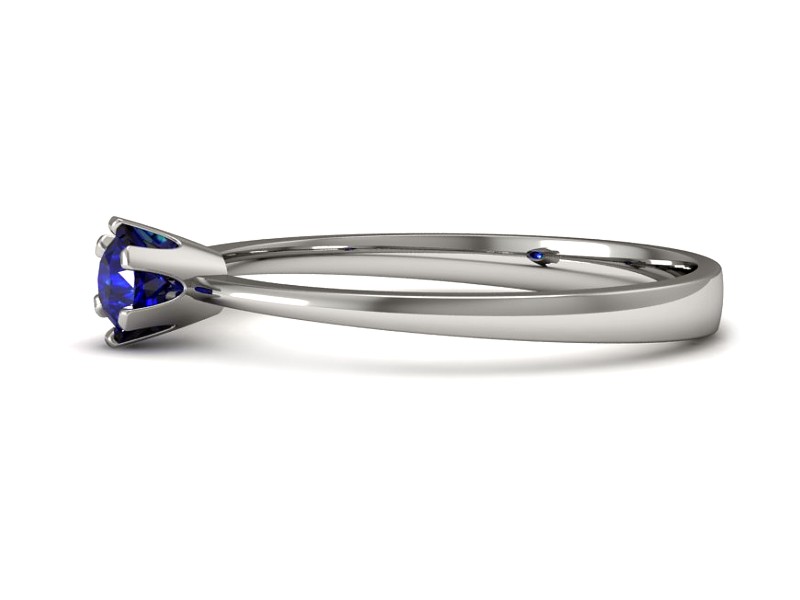 Złoty pierścionek z szafirem białe złoto - p16201bszc — zdjęcie 2