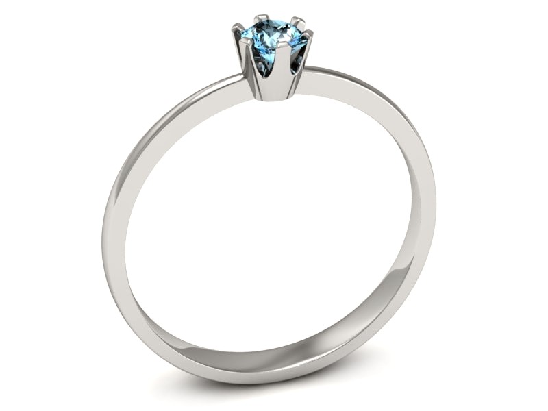 Złoty pierścionek z topazem białe złoto - p16201btp — zdjęcie 3
