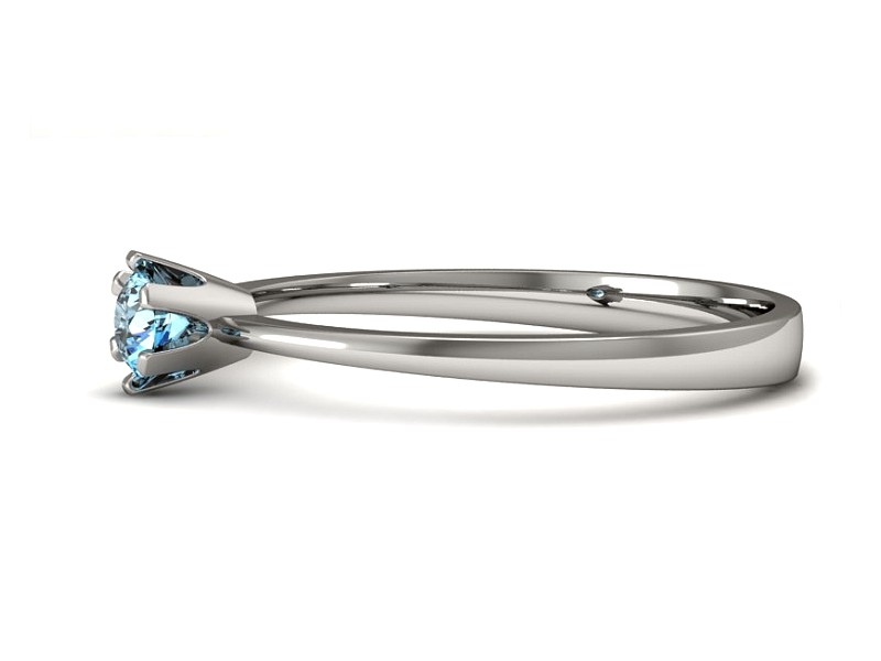 Złoty pierścionek z topazem białe złoto - p16201btp — zdjęcie 2