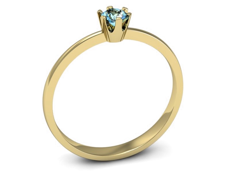 Złoty pierścionek z topazem żółte złoto - p16201ztp — zdjęcie 3
