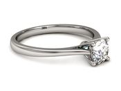 Pierścionek zaręczynowy z diamentem i topazem - p16205ba - 2