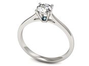 Pierścionek zaręczynowy z diamentem i topazem - p16205ba - 3
