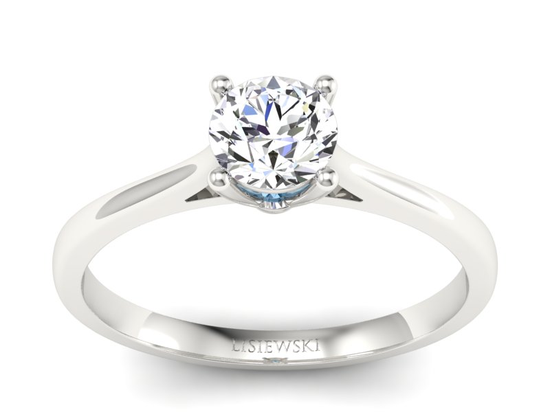 Pierścionek zaręczynowy z diamentem i topazem - p16205ba