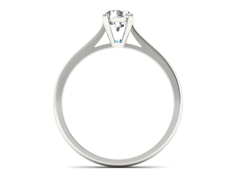 Pierścionek zaręczynowy z diamentem i topazem - p16205ba — zdjęcie 2